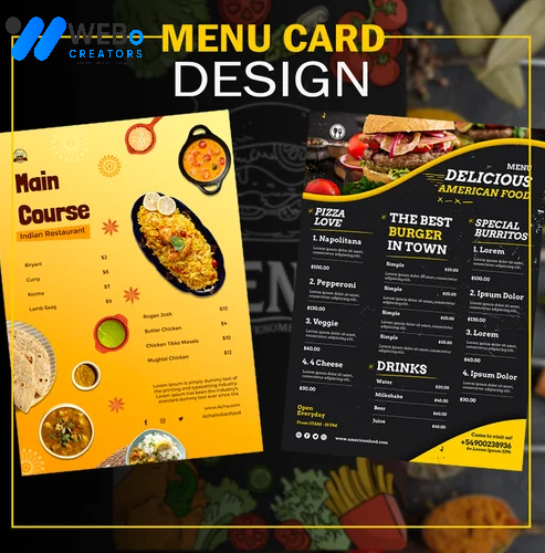 Restaurant digital menu board Italy menu printing services online food menu design 2026