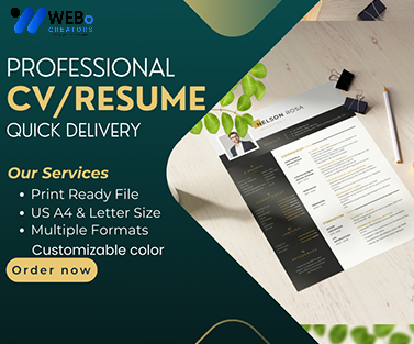 Elegant Resume Design Service, CV designs, CV writing in Italy For Gain Job